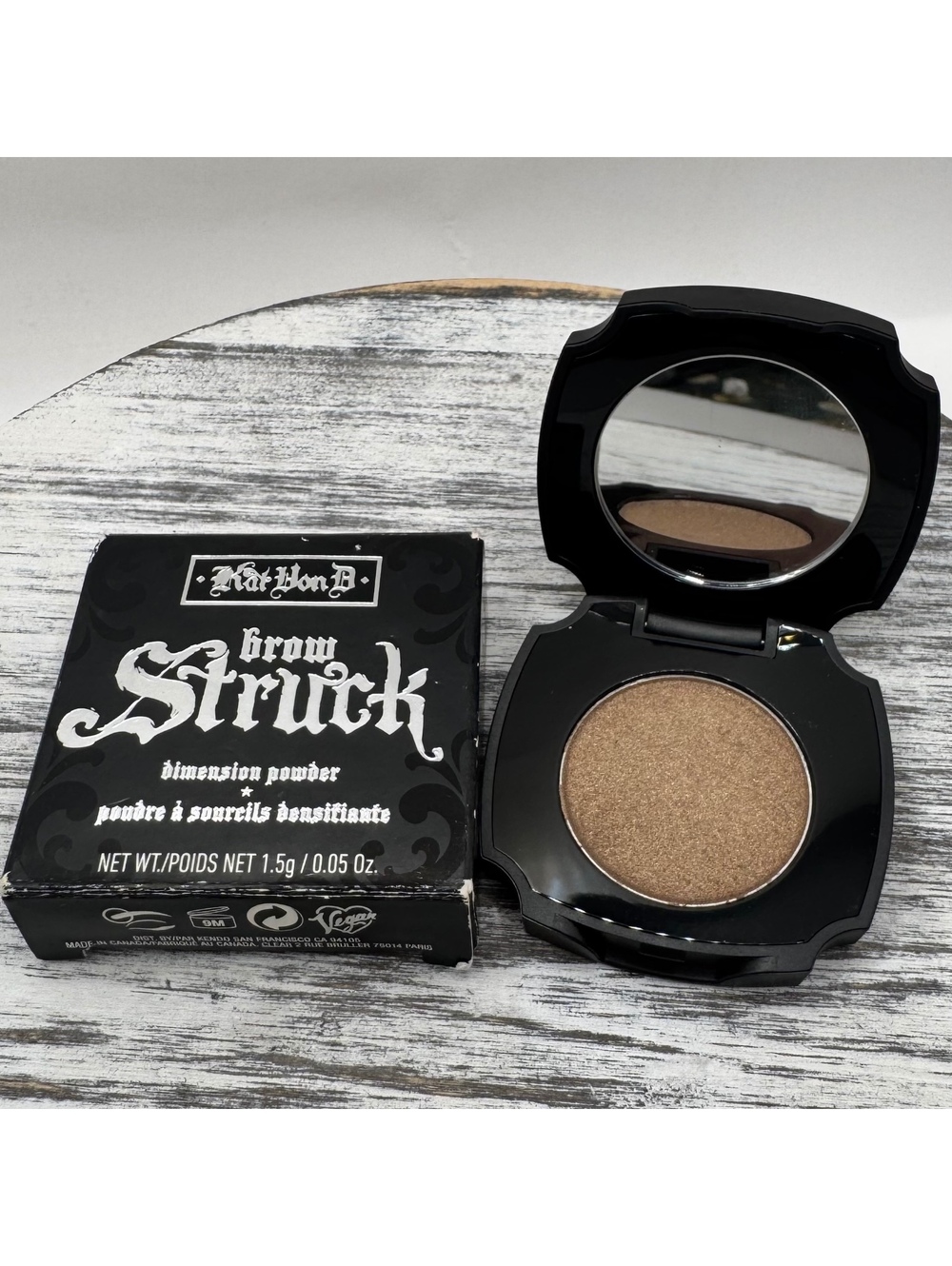Kat Von D Brow Struck Dimension Powder LIGHT BROWN 1.5g/.05oz BNIB Eyebrow KVD